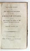MALONE, EDMUND. Historical Account of the Rise and Progress of the English Stage.  1800